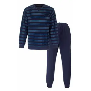 Paul Hopkins Badstof pyjama heren - Blue Stripe