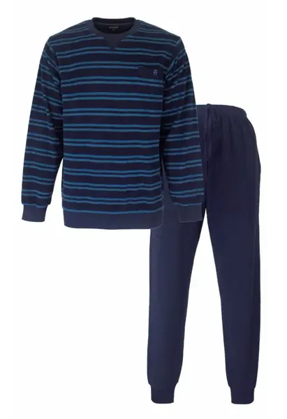 Paul Hopkins Badstof pyjama heren - Blue Stripe
