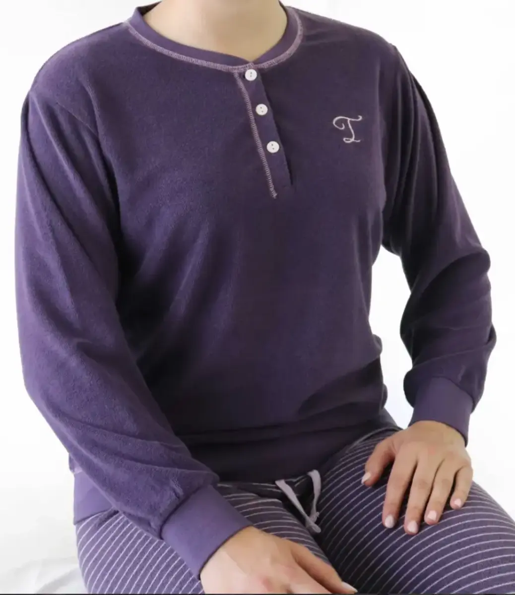 Tenderness dames pyjama Badstof - Purple