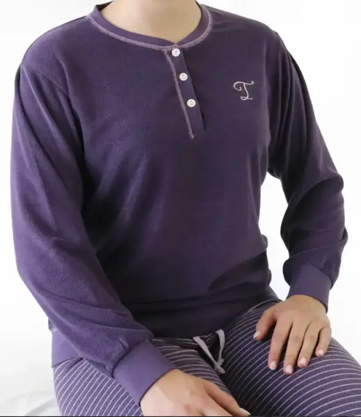 Tenderness dames pyjama Badstof - Purple