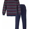 Paul Hopkins Badstof pyjama heren V-hals - Winter Blue