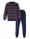 Paul Hopkins Badstof pyjama heren V-hals - Winter Blue