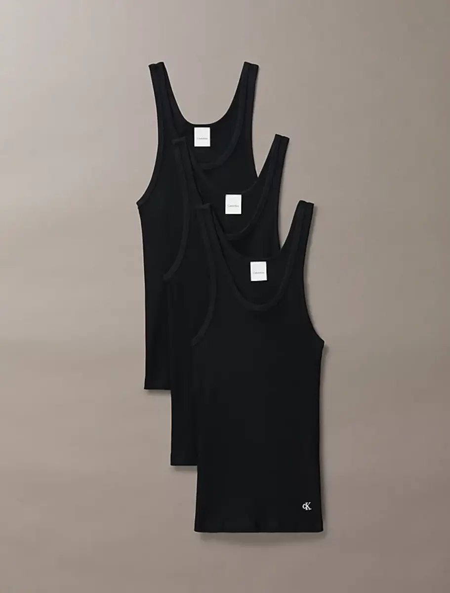 Calvin Klein 3-pack dames tank top - 100% katoen