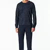 Schiesser heren pyjama extra lang - Blauw Ruit- NOS -