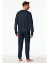 Schiesser heren pyjama extra lang - Blauw Ruit- NOS -