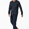 Schiesser heren pyjama extra lang - Blauw Ruit- NOS -