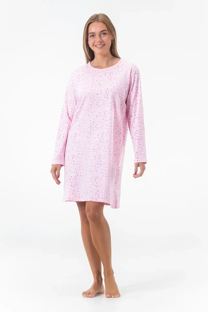 Gaubert dames nachthemd lange mouw - Katoen