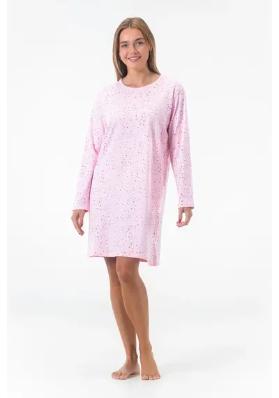Gaubert dames nachthemd lange mouw - Katoen Gaubert dames nachthemd lange mouw - Katoen