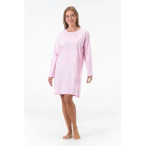 Gaubert dames nachthemd lange mouw - Katoen Gaubert dames nachthemd lange mouw - Katoen
