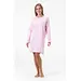 Gaubert dames nachthemd lange mouw - Katoen - Roze