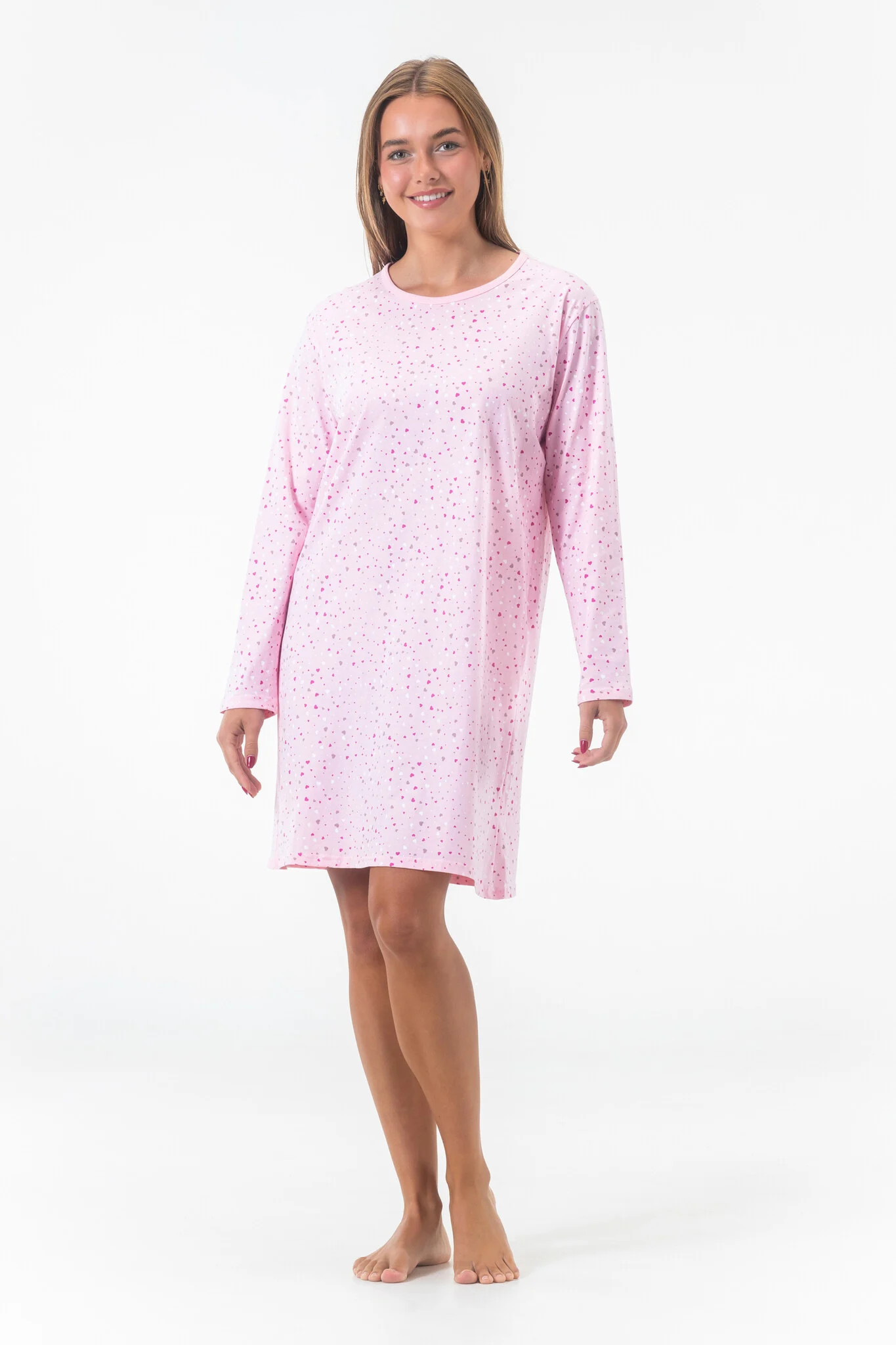 Gaubert dames nachthemd lange mouw - Katoen
