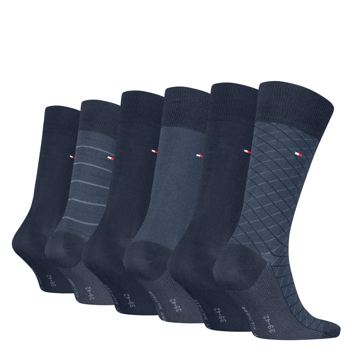 Tommy Hilfiger 6-paar sokken - Heren cadeau verpakking - Multipack katoenen heren sokken -