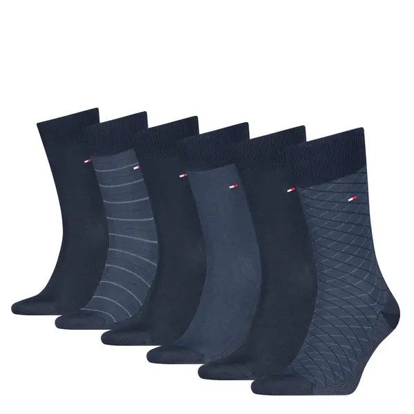 Tommy Hilfiger 6-paar sokken - Heren cadeau verpakking - Multipack katoenen heren sokken -