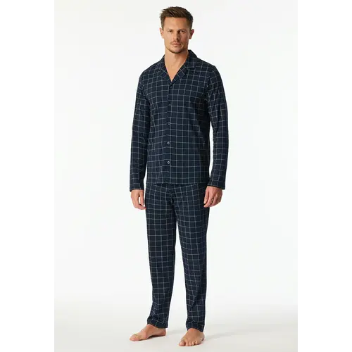 Schiesser heren pyjama lang - Knoopsluiting