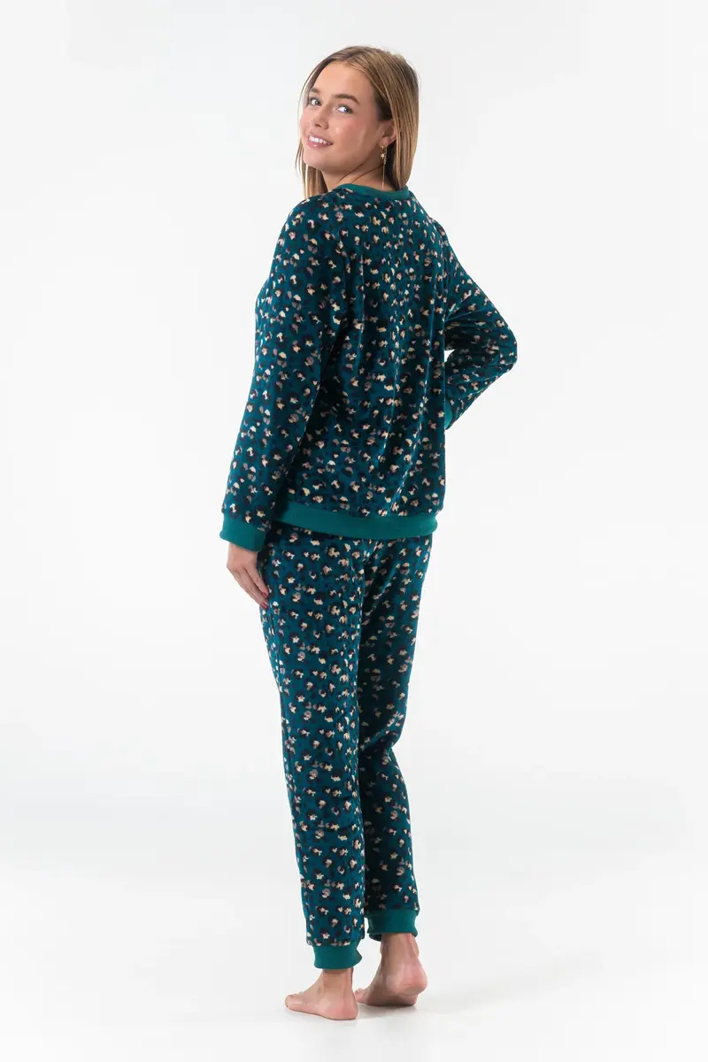 Gaubert dames pyjama Fleece - Huispak - Loungeset  - Vrouwen warm pyjama pak - loungewear