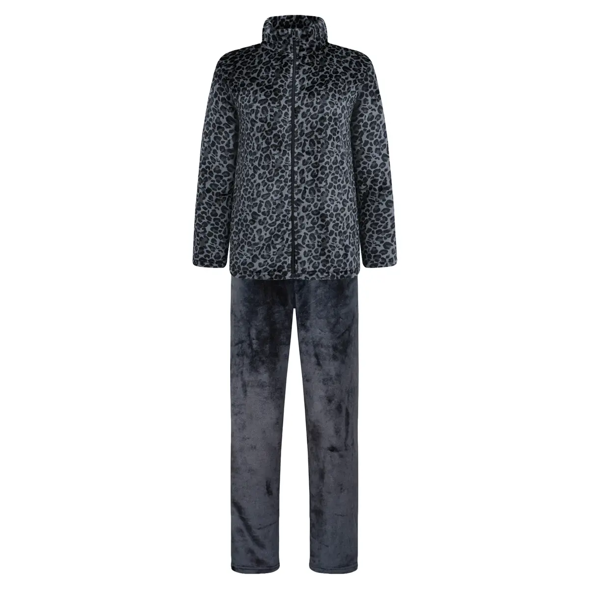 Gaubert dames huispak Fleece - Loungeset met rits  - Vrouwen warm pyjama pak - loungewear