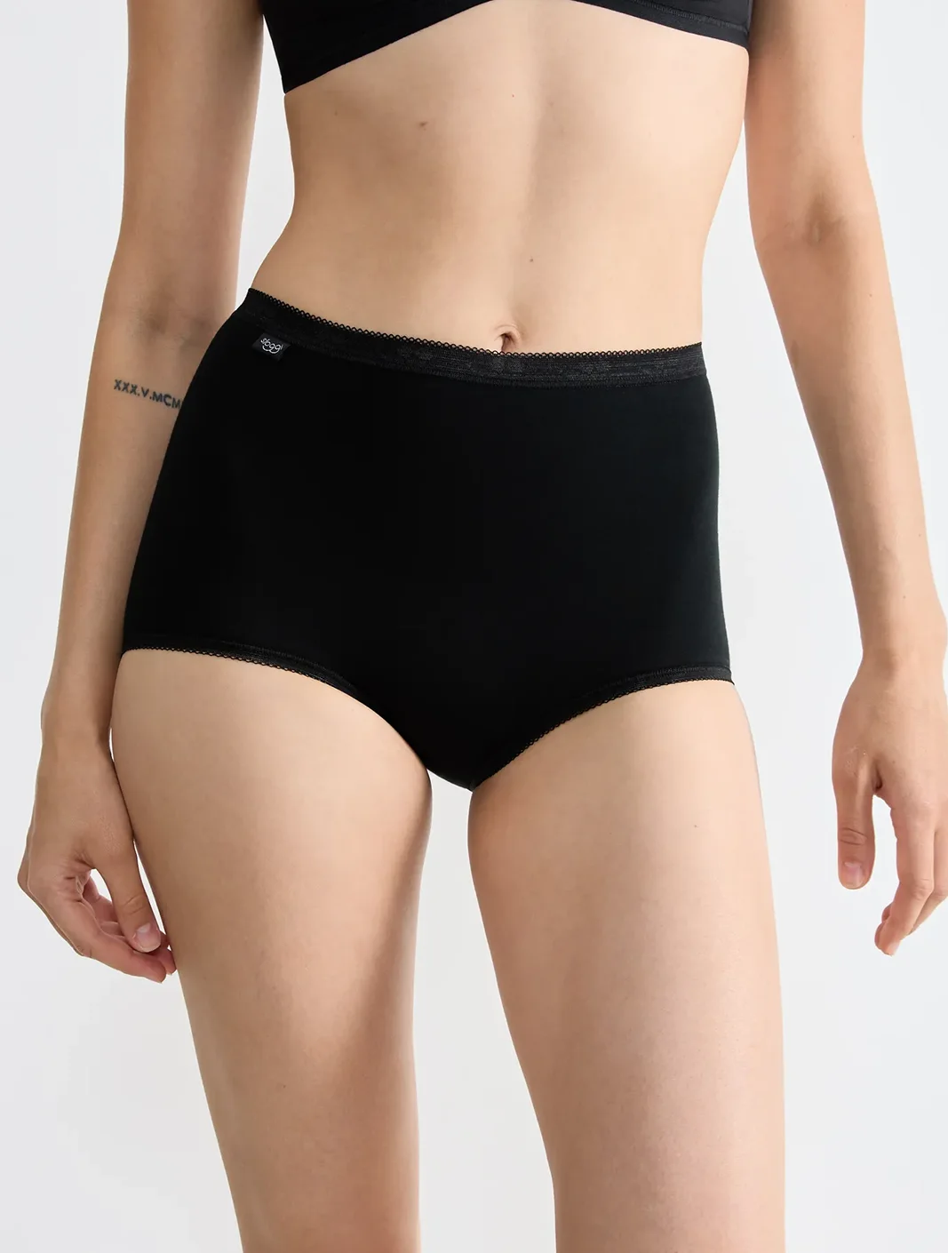 Sloggi Basic Maxi 4-Pack dames slip (3+1 Gratis) - ondergoed dames - Vrouwen onderbroek katoen - 56 - Zwart - Onderbroek - Ondergoed