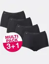 Sloggi Basic Maxi 4-Pack dames slip (3+1 Gratis) - Sloggi ondergoed dames - Vrouwen onderbroek katoen