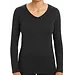 Beeren dames thermo shirt Lange mouw - Thermo ondergoed dames - Diepe hals - Thermisch - Zwart