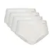 Ten Cate 4-Pack midi dames slips - 32418 - Ten cate ondergoed dames - Biologisch katoenen dames heup slips - Badstof kruisje - Wit