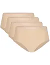 Ten Cate 4-Pack midi dames slips - 32418 - Ten cate ondergoed dames - Biologisch katoenen dames heup slips - Badstof kruisje