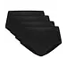 Ten Cate 4-Pack midi dames slips - 32418 - Ten cate ondergoed dames - Biologisch katoenen dames heup slips - Badstof kruisje - Zwart