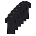 Beeren 6-Pack - Heren T-shirts Extra lang Wit  - zwart - ondershirt korte mouw - voordeelverpakking - Zwart