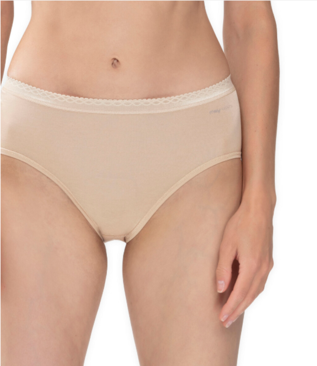 Mey Lights dames heup slip - Elastisch katoenen dames onderbroek -Midi slip Katoenen kruisje