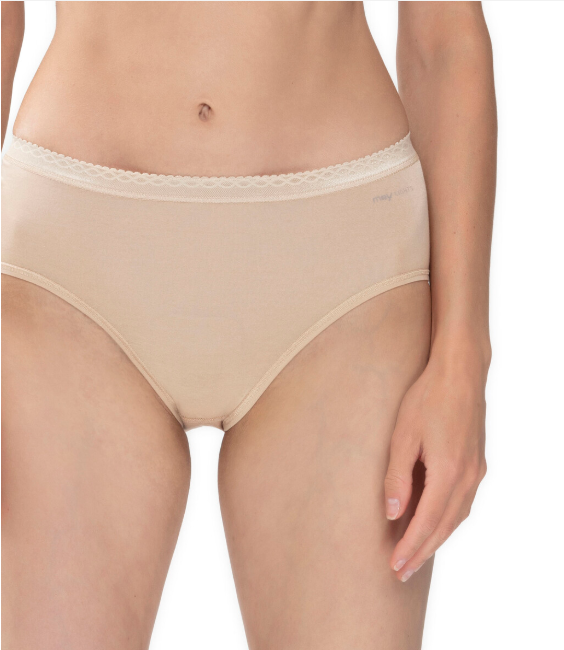 Mey Lights dames heup slip - Elastisch katoenen dames onderbroek -Midi slip Katoenen kruisje