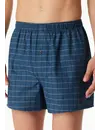 Schiesser 2-Pack heren wijde boxershort katoen woven - Losse blauwe 100% katoenen boxershorts