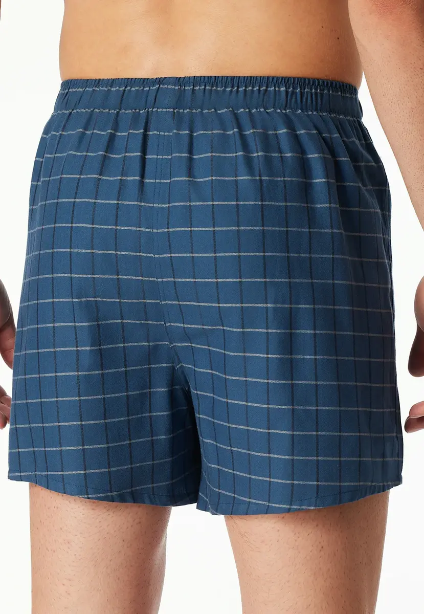 Schiesser 2-Pack heren wijde boxershort katoen woven - Losse blauwe 100% katoenen boxershorts Schiesser 2-Pack heren wijde boxershort katoen woven - Losse blauwe 100% katoenen boxershorts