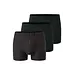 Schiesser 3-pack heren boxershort -  Streep 95/5 - Zwart combi