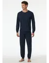 Schiesser heren pyjama extra lang - Donkerblauw - Comfort Essentials