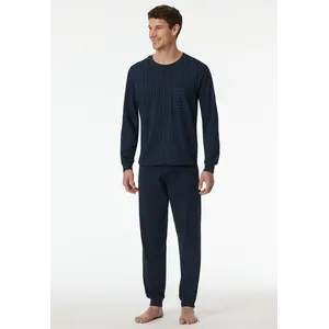 Schiesser heren pyjama extra lang - Donkerblauw - Comfort Essentials Schiesser heren pyjama extra lang - Donkerblauw - Comfort Essentials