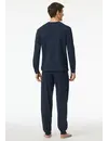 Schiesser heren pyjama extra lang - Donkerblauw - Comfort Essentials