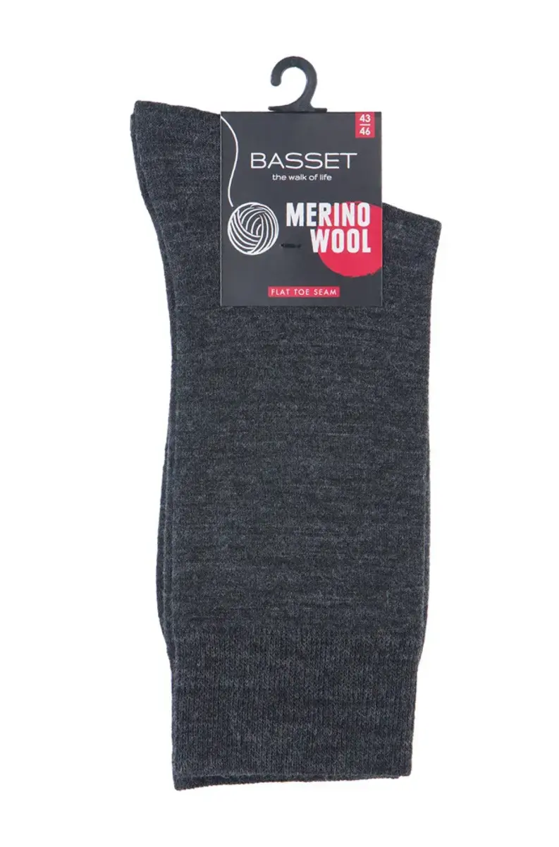 Basset Merino wollen thermo sokken - Warme sokken - Naadloze winter sokken