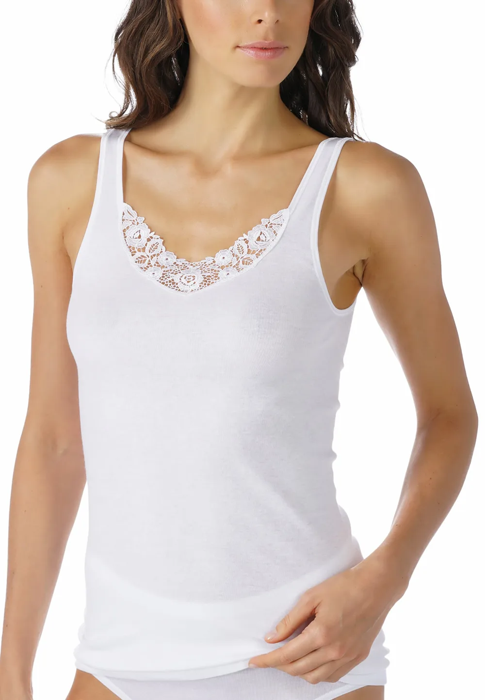 Mey 2000 dames hemd met kant - katoen