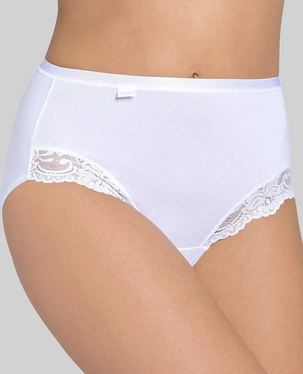 Sloggi Romance Maxi - Kanten dames taille slip - 52 - Wit | Dames slip - Onderbroek - Ondergoed