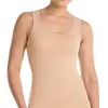Ten Cate dames singlet / Hemd - 32286 - Biologisch katoenen onderhemd - Brede bandjes - Wit - Zwart - Huidskleur