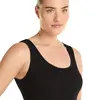 Ten Cate dames singlet / Hemd - 32286 - Biologisch katoenen onderhemd - Brede bandjes - Wit - Zwart - Huidskleur