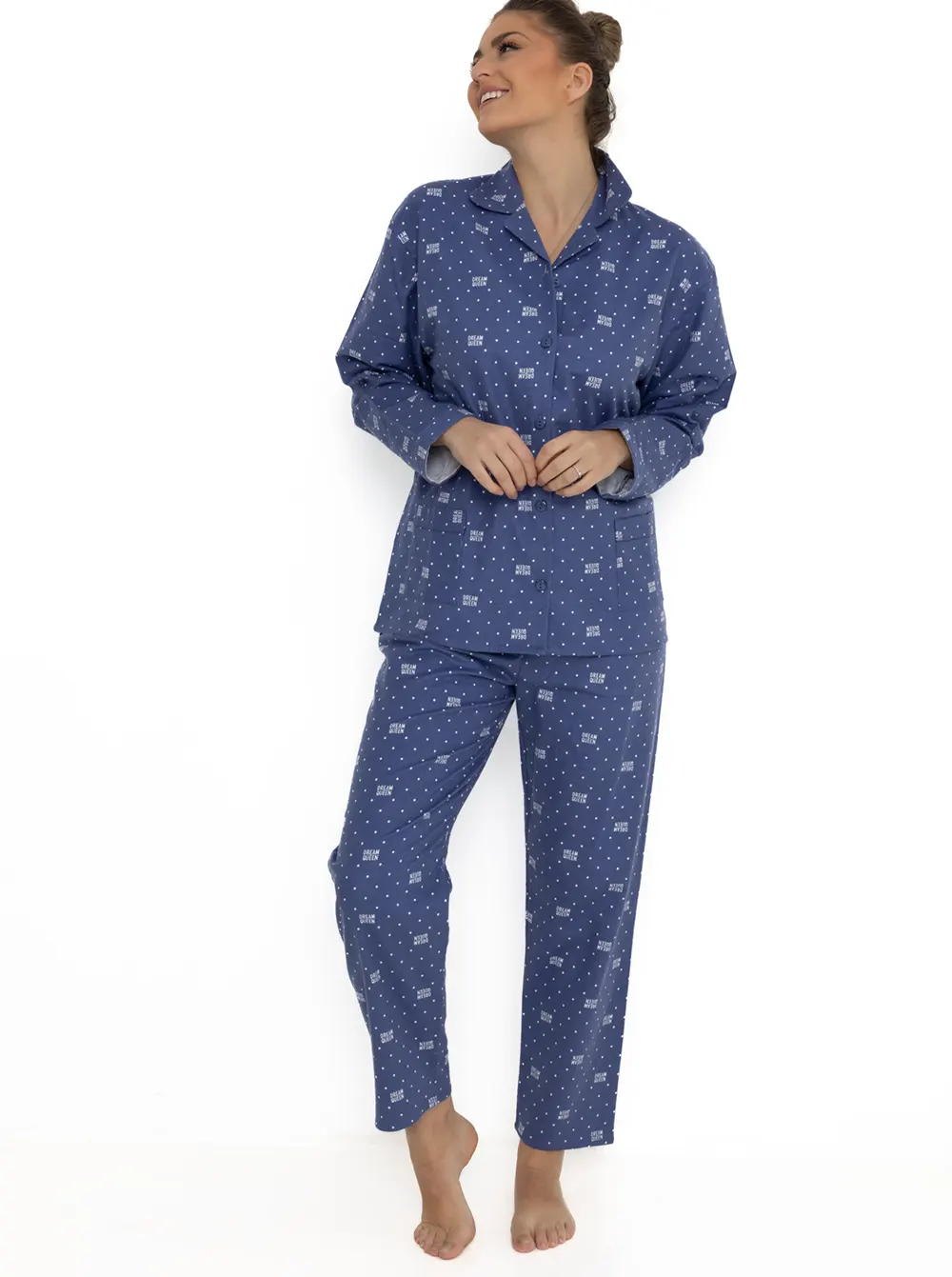 Lunatex flanellen pyjama dames - Dream Queen