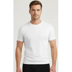 Beeren ondergoed heren T-shirt korte mouw - M3000 - Ondershirt mannen - Slim Fit - Ronde hals - wit, zwart, blauw