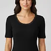 Ten Cate dames thermo shirt korte mouw - Kant - Warm thermo ondergoed dames - Diepe hals