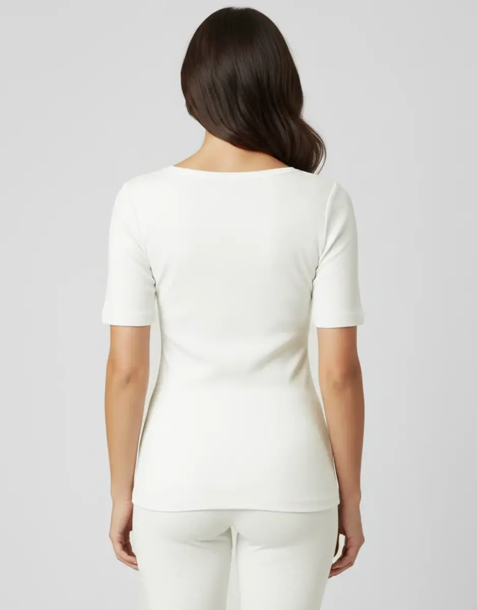 Ten Cate dames thermo shirt korte mouw - Kant - Warm thermo ondergoed dames - Diepe hals Ten Cate dames thermo shirt korte mouw - Kant - Warm thermo ondergoed dames - Diepe hals