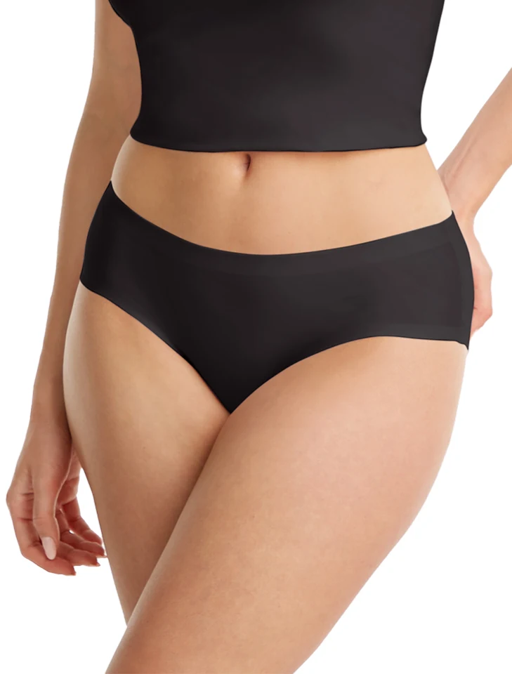 Ten Cate Secrets naadloze hipster dames - Invisible - Naadloos dames hipster ondergoed - Schijnt niet door - Katoenen kruisje - L - Zwart | Dames slip -