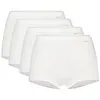 Ten Cate 4-pack Basic dames Shorts Organic - 32419 - Biologisch katoenen ten caten ondergoed dames boxerhorts- Wit - zwart - huidskleur