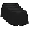 Ten Cate 4-pack Basic dames Shorts Organic - 32419 - Biologisch katoenen ten caten ondergoed dames boxerhorts- Wit - zwart - huidskleur