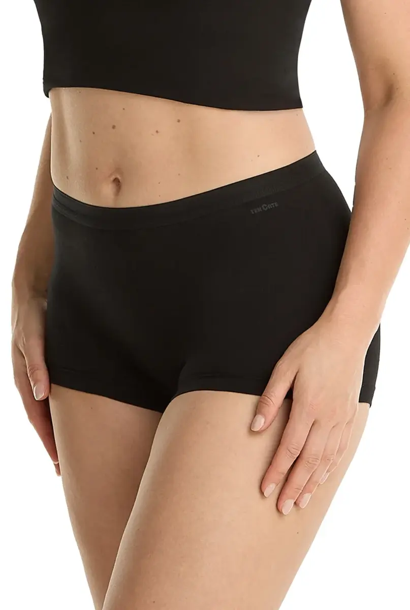 Ten Cate 4-pack Basic dames Shorts Organic - 32419 - Biologisch katoenen ten caten ondergoed dames boxerhorts- Wit - zwart - huidskleur Ten Cate 4-pack Basic dames Shorts Organic - 32419 - Biologisch katoenen ten caten ondergoed dames boxerhorts- Wit - zwart - huidskleur