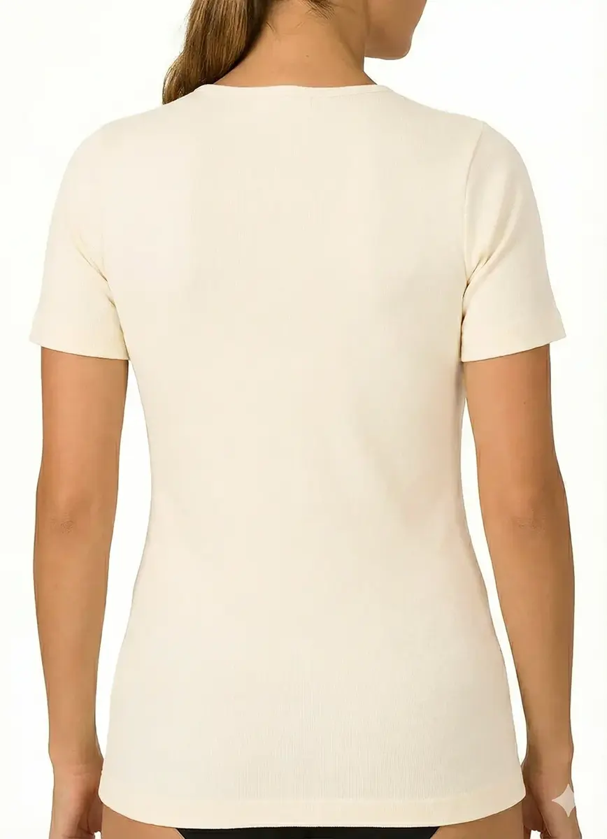 Entex dames thermo T-shirt korte mouw - Diepe ronde hals - Warm Wollen ondershirt Entex dames thermo T-shirt korte mouw - Diepe ronde hals - Warm Wollen ondershirt