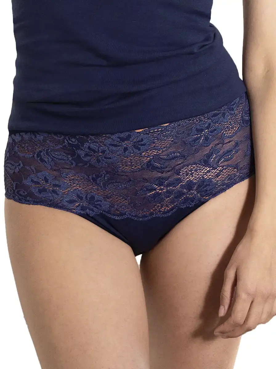 Nina von C dames taille slip kant - Biologisch katoen - Katoenen kanten dames onderbroek - ondergoed Nina von C dames taille slip kant - Biologisch katoen - Katoenen kanten dames onderbroek - ondergoed